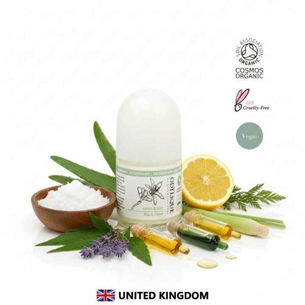 Odylique Citrón & Aloe Vera Natural Dezodorant (roll-on, 50ml)