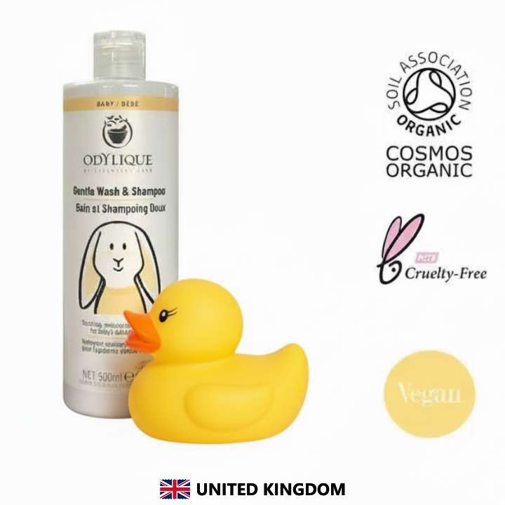 Odylique Jemný detský sprchový gél a šampón (Baby Gentle Wash & Shampoo) 2 veľkosti – Obrázok 3