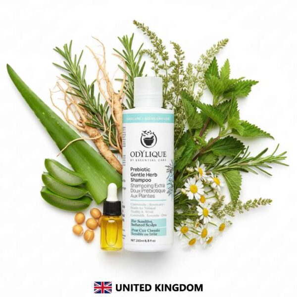 Odylique Prebiotický jemný bylinkový šampón 200 ml Prebiotic Gentle Herb Shampoo (NOVINKA!)