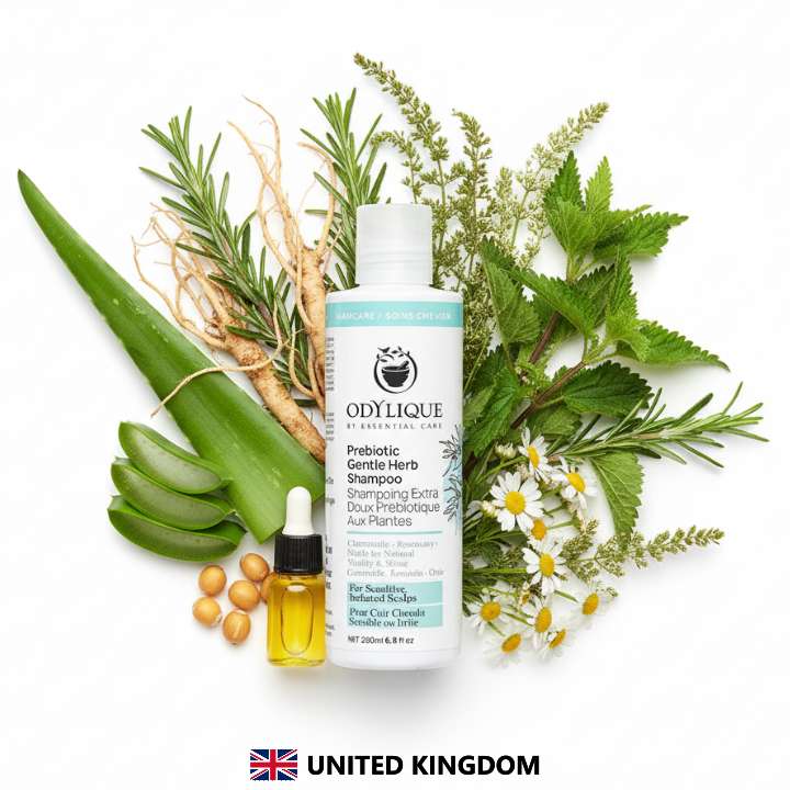 Odylique Prebiotický jemný bylinkový šampón 200 ml Prebiotic Gentle Herb Shampoo (NOVINKA!)