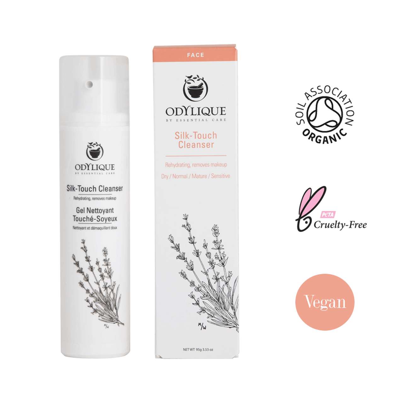 Odylique Silk Touch Cleanser 95 g – hodvábny čistič pleti – Obrázok 3