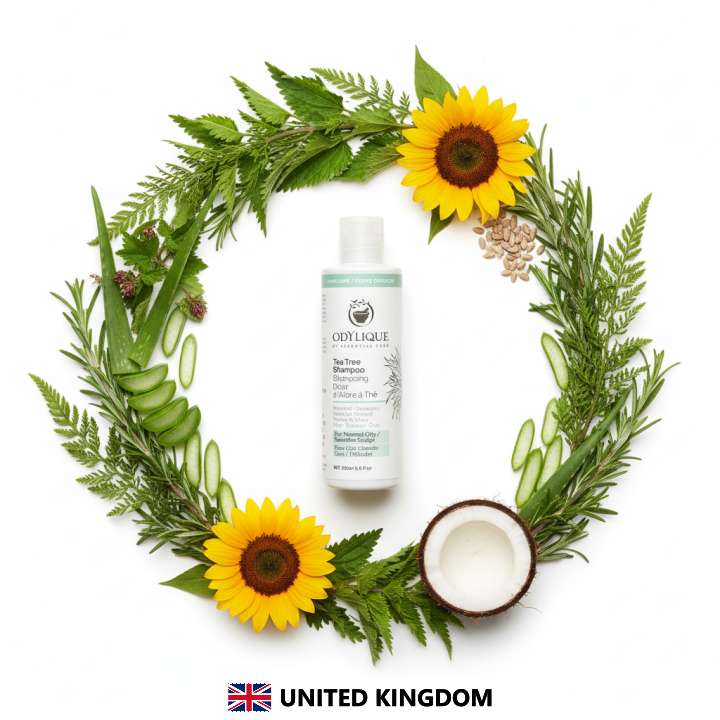 Odylique Tea Tree & Herb Shampoo 200 ml / 500 ml – prírodný čistiaci šampón s tea tree proti lupinám a svrbeniu