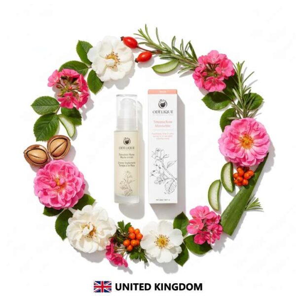 Odylique Timeless Rose Moisturiser 50 ml – obnovujúci antioxidačný ružový hydratačný krém na citlivú pleť