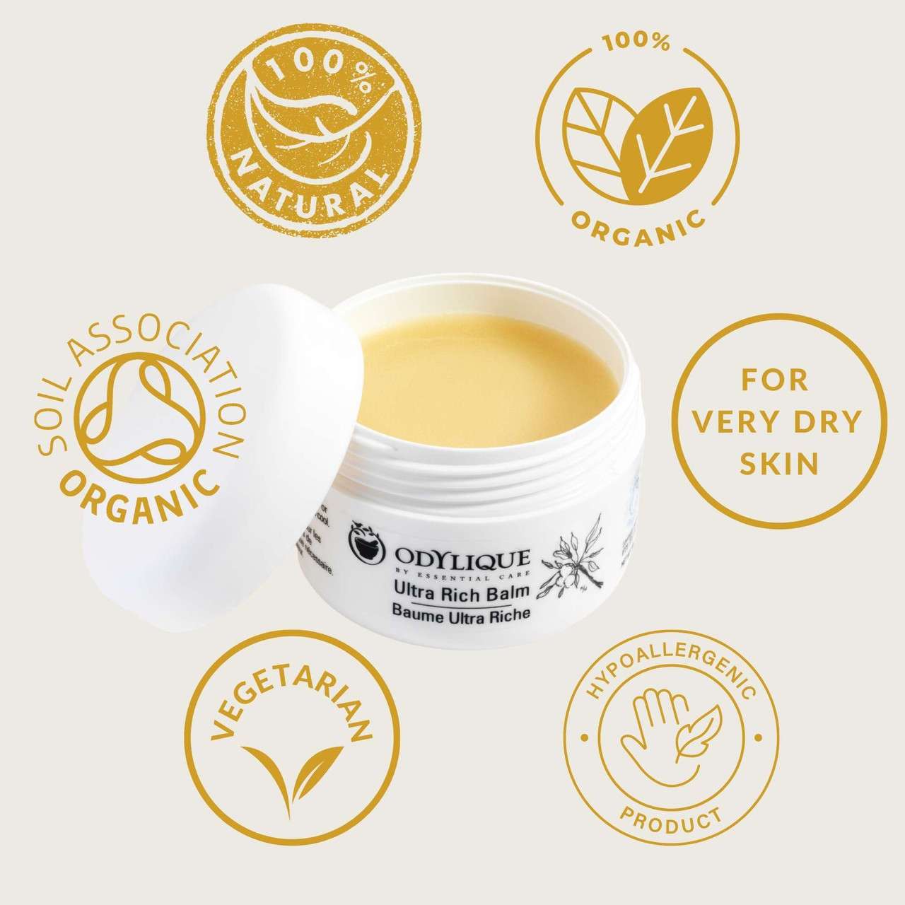 Odylique Ultra Rich Balm 50 g – ultra výživný prírodný balzam na veľmi suchú pokožku – Obrázok 6