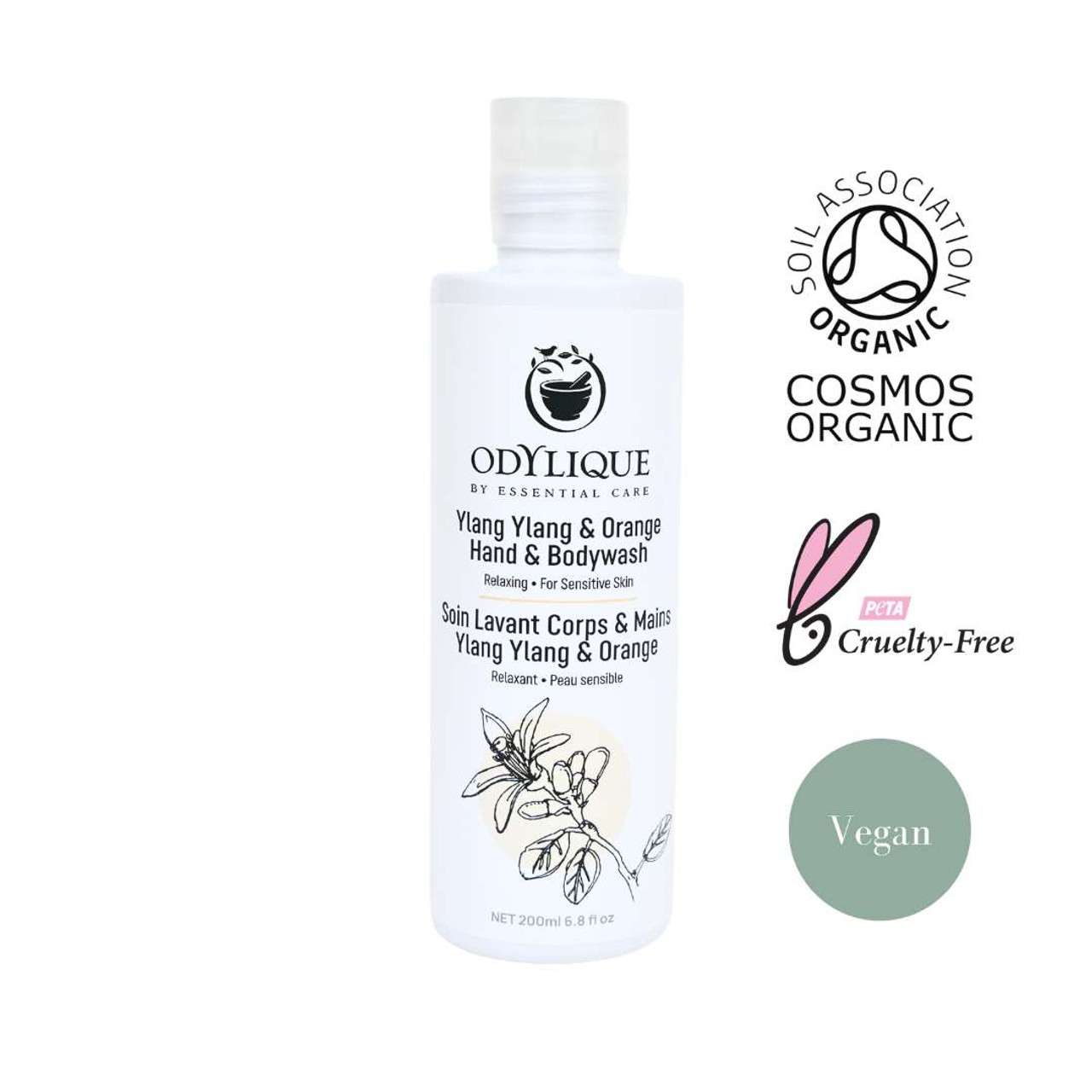 Odylique Jemný sprchový gél Ylang Ylang & Pomaranč 200 ml – Obrázok 4
